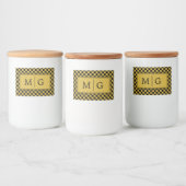 Custom Elegant Monogram フードラベル (ボトル)