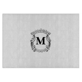 Custom Elegant Monogram Crest カッティングボード