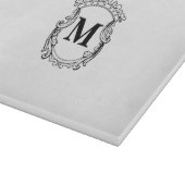 Custom Elegant Monogram Crest カッティングボード (角)