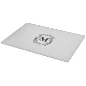 Custom Elegant Monogram Crest カッティングボード (角)