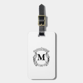Custom Elegant Monogram Crest ラゲッジタグ