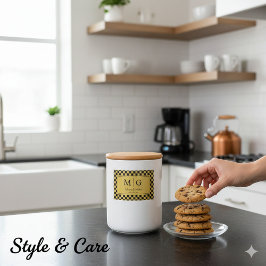 Custom Elegant Monogram Name Party Favor フードラベル