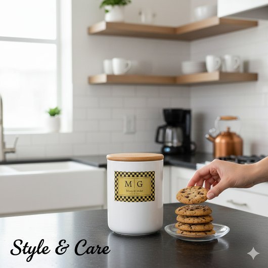 Custom Elegant Monogram Name Party Favor フードラベル