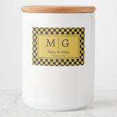 Custom Elegant Monogram Name Party Favor フードラベル (正面)