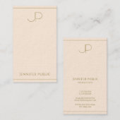 Custom Elegant Monogram Template Luxurious Thick 名刺 (正面/裏面)