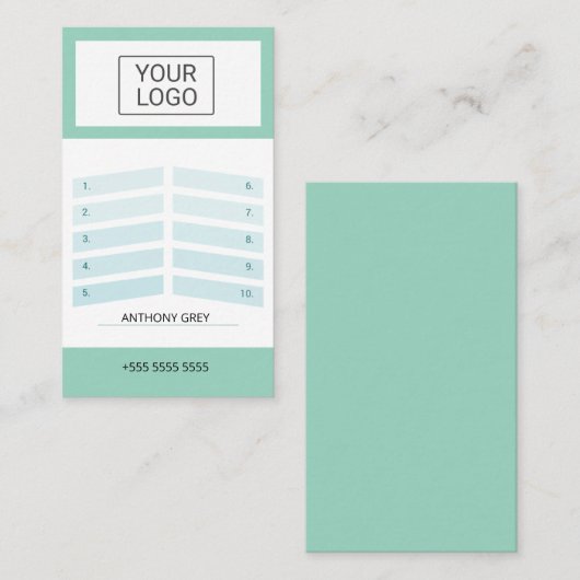 Custom Elegant Olive Green Business Season Ticket  名刺 (正面/裏面)