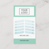 Custom Elegant Olive Green Business Season Ticket  名刺 (正面)