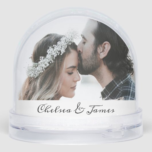 Custom Elegant Photo Calligraphy Script Name Date  (裏面)