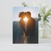 custom elegant photo wedding サンキューカード (スタンド正面)