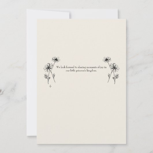 Custom Elegant Princess Cake 3rd Birthday Invite 招待状 (裏面)