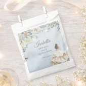 Custom Elegant Quinceañera 15th Birthday フェイバーバッグ (クリップ留めされた状態)