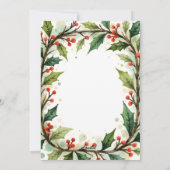 Custom Elegant Reindeer Tree Christmas Card シーズンカード (裏面)