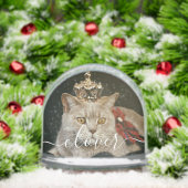 Custom Elegant Script Modern 2 Photo Pet Cat (クリスマス)
