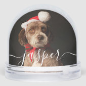 Custom Elegant Script Modern 2 Photo Pet Dog (裏面)
