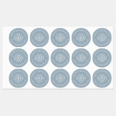 Custom Elegant Simple Dusty Blue Business Logo ラベル (シート)