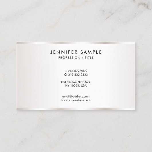 Custom Elegant Simple Template Luxurious Business 名刺 (裏面)