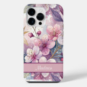 Custom Elegant Watercolor Cherry Blossom Sakura iPhoneケース (裏面)
