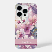 Custom Elegant Watercolor Cherry Blossom Sakura iPhoneケース (裏面)