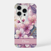 Custom Elegant Watercolor Cherry Blossom Sakura iPhoneケース (裏面)