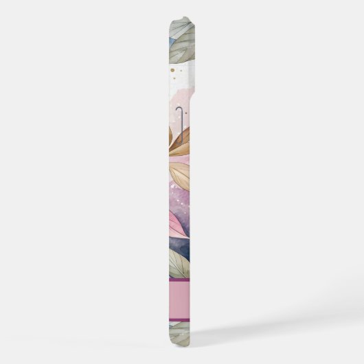 Custom Elegant Watercolor Cherry Blossom Sakura iPhoneケース (右側面)