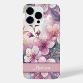 Custom Elegant Watercolor Cherry Blossom Sakura iPhoneケース (裏面)