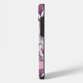 Custom Elegant Watercolor Cherry Blossom Sakura iPhoneケース (左側面)