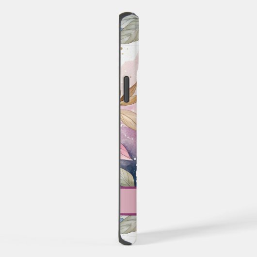 Custom Elegant Watercolor Cherry Blossom Sakura iPhoneケース (右側面)