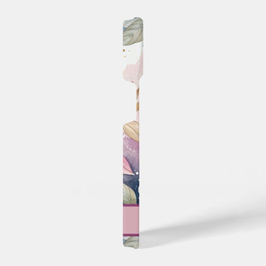 Custom Elegant Watercolor Cherry Blossom Sakura iPhoneケース (右側面)