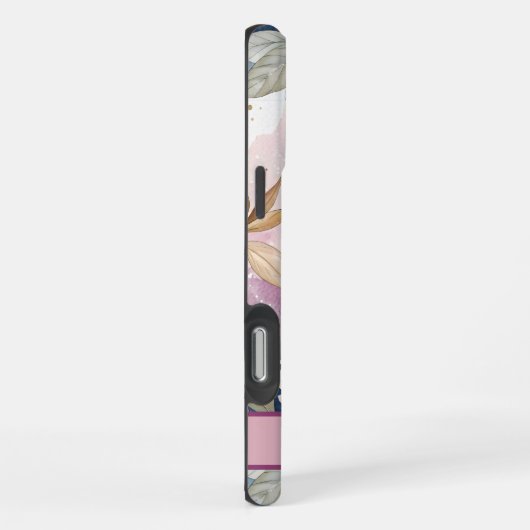 Custom Elegant Watercolor Cherry Blossom Sakura iPhoneケース (右側面)