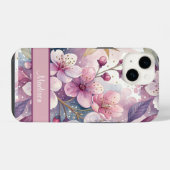 Custom Elegant Watercolor Cherry Blossom Sakura iPhoneケース (裏面横)