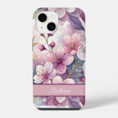 Custom Elegant Watercolor Cherry Blossom Sakura iPhoneケース (裏面)