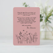 Custom Elegant Wildflower Funeral Thank You Card サンキューカード (スタンド正面)