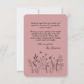 Custom Elegant Wildflower Funeral Thank You Card サンキューカード (正面)