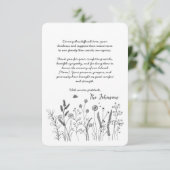 Custom Elegant Wildflower Funeral Thank You Card サンキューカード (スタンド正面)