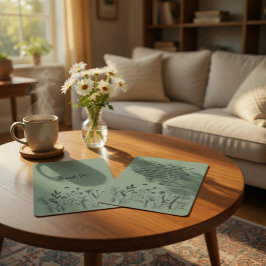 Custom Elegant Wildflower Funeral Thank You Card サンキューカード