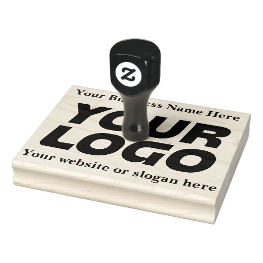 Custom Elegant XXL Large Business Logo and Text ラバースタンプ (スタンプ)