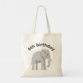 Custom Elephant Birthday Party Gift Tote Bag トートバッグ (裏面)