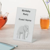 Custom Elephant Birthday Table Name Pedestal Sign 台座サイン (インサイチュ)