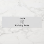 Custom Elephant Birthday Water Bottle Label ペットボトルラベル (シングルラベル)