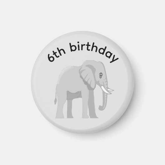 Custom Elephant Happy Birthday Party Age Magnet マグネット (正面)
