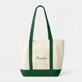 Custom Embroidered Canvas Tote Bag – Personalized  トートバッグ (正面)