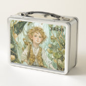 Custom Emerald Forest Elf Boy メタルランチボックス (裏面)
