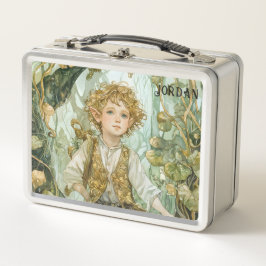 Custom Emerald Forest Elf Boy メタルランチボックス