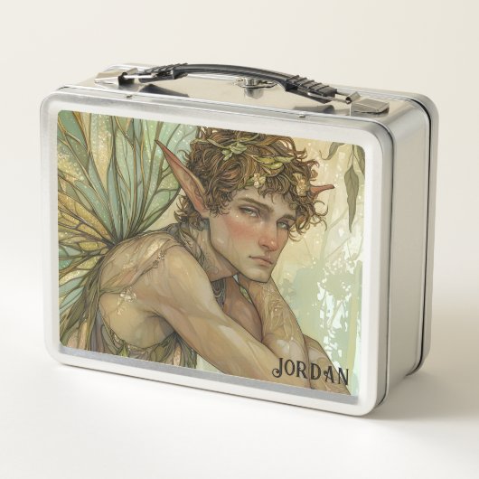 Custom Emerald Forest Guardian Elf  メタルランチボックス (裏面)