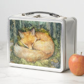 Custom Emerald Forest Magical Fox  メタルランチボックス (インサイチュ)