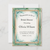 Custom Emerald Gold Luxury Invitation (正面)