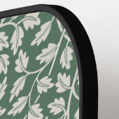 Custom Emerald Green Flower ピックルボールラケット (左詳細)