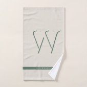 Custom Emerald Green Flower gift new couple バスタオルセット (ハンドタオル)