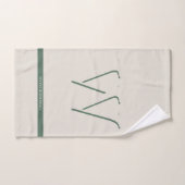 Custom Emerald Green Flower gift new couple バスタオルセット (ハンドタオル)