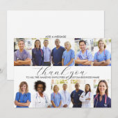 Custom Employee Appreciation 8 Photo Collage サンキューカード (正面/裏面)